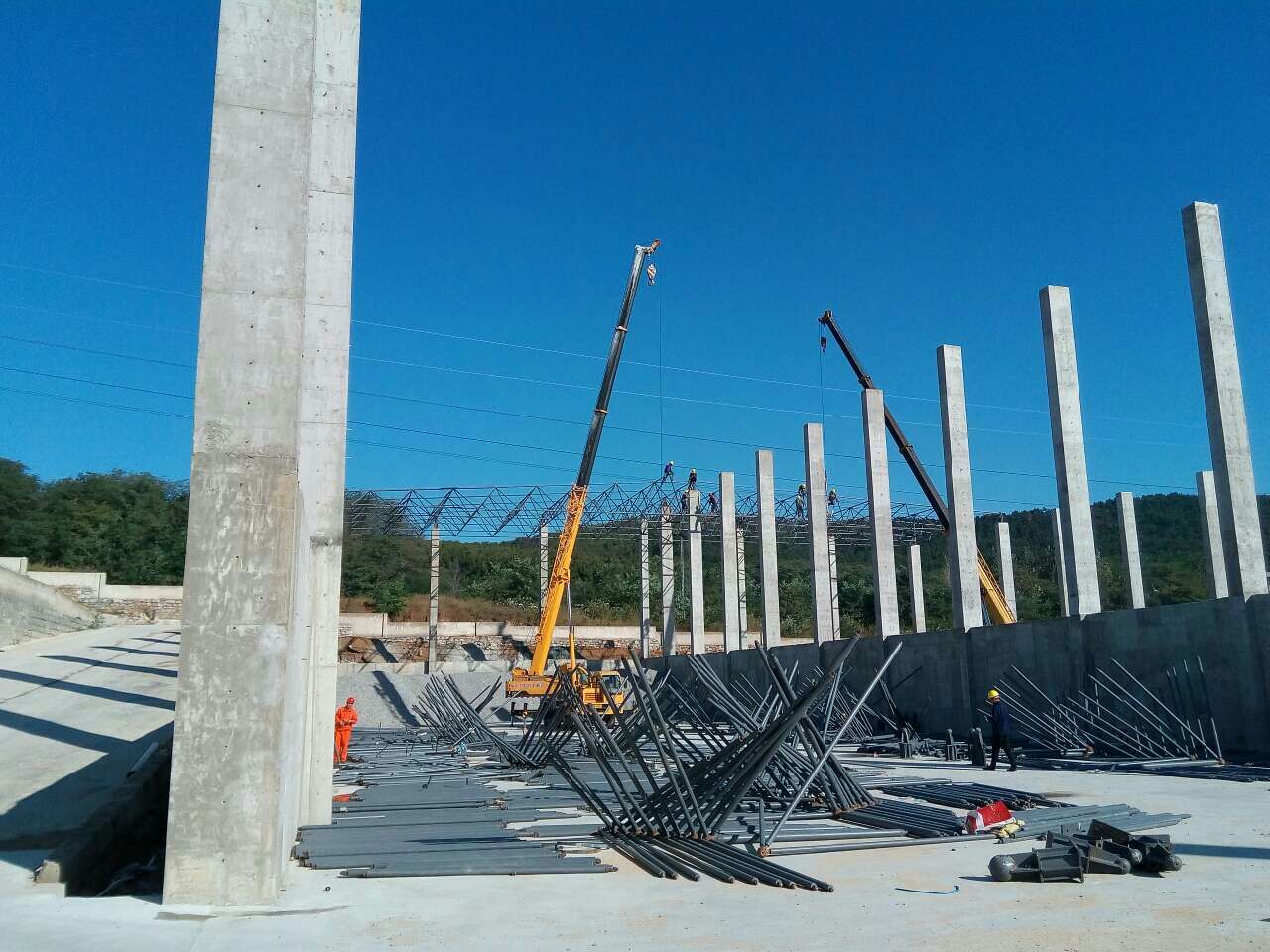 古交搅拌站网架